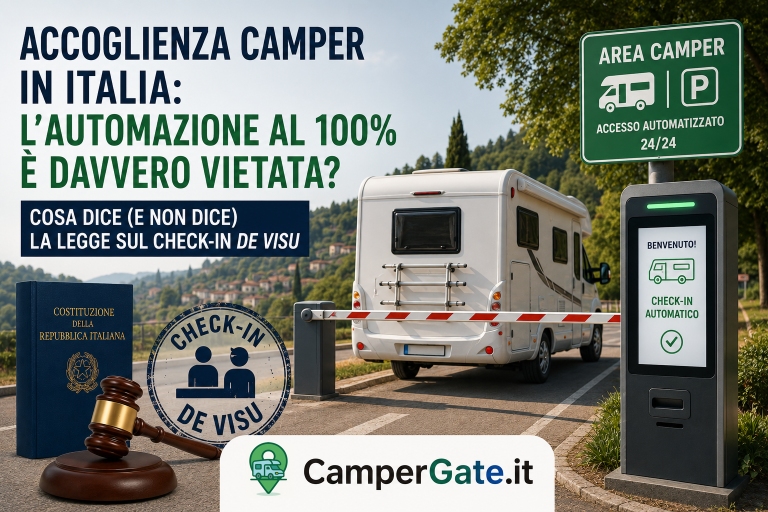 Check-in de visu per aree sosta camper: l'automazione è davvero vietata?