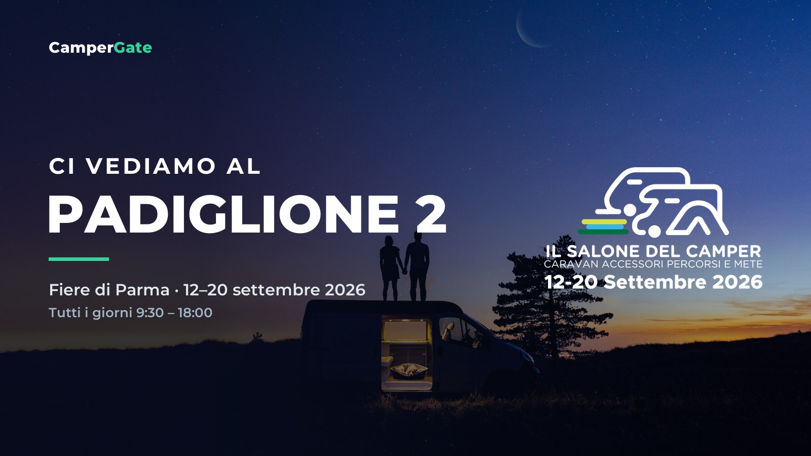 Ci vediamo al Salone del Camper 2026: CamperGate ti aspetta al Padiglione 2